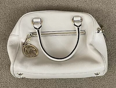 Michael Kors White Handbag With Gold Hardware And FOB 10 X 8 X 3.5 • $48
