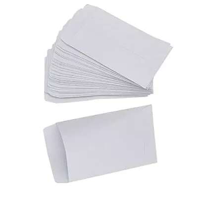 Small Envelopes Cash Coin Money Envelopes 100 Pack Mini Seed Packet Tip White • $13.99