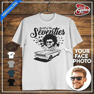 Personalized Retro 70's Hair T-shirt Gifts For Him Shirt Fathers Day Gift Tee • $29.95