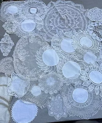 30 Vintage Crochet And Lace Doilies. Beautiful Craftsmanship! • £20