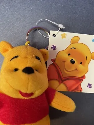 NWT Vintage Winnie The Pooh Plush Keychain W/Hideaway Zipper Coin Pouch DISNEY • $24.99