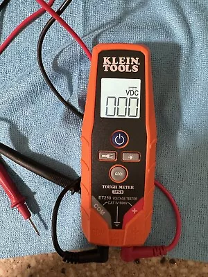 Klein Tools Tough Meter IP53 ET250 Voltage Tester Cat IV 600V • $25