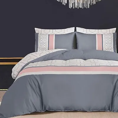 Reversible Single Double King Super King Size Duvet Cover Set With Pillow Cases • £19.99