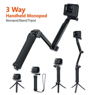 $12.90 • Buy 3 Way Waterproof Selfie Stick Tripod Monopod Pole Mount For GoPro Hero 9 8 7 6