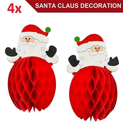 Christmas Santa Decorations Xmas Party Santa Claus Honeycomb Centrepiece Table • $21.99