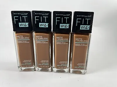 Lot Of 4 Maybelline FIT ME! Matte + Poreless Foundation Normal-Oily 355 Coconut. • $19.49