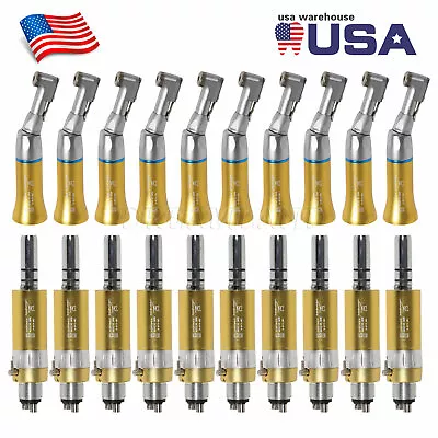 10X Dental Slow Speed Handpiece Contra Angle E-type 10*Air Motor 4H Fit NSK U-ZX • $320.02