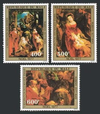 Mali C316-C318MNH.Michel 612-614. Christmas-1977.Peter Rubens400.Paintings. • $5.45