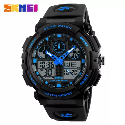 SKMEI Men Quartz Watch Fashion LED Digital Sport Watches Student Boys Wristwatch • $12.98