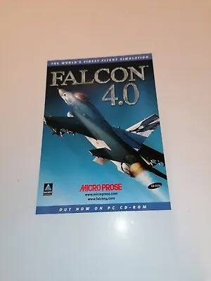 Falcon 4.0 Pc Rom Promo Advertisement Postcard Collectible • £6