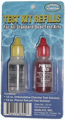 Chlorine & PH Dual Test Solution Drops Refill Kit For Swimming Pool Hot Tub Spa • $10.99