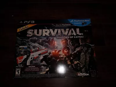 Cabela’s Survival Shadows Of Katmai W Gun Sony Playstation 3 PS3 NEW SEALED-! • $22.74