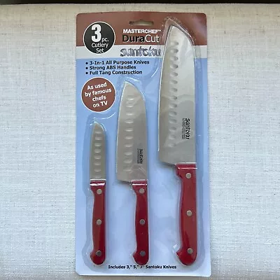 Masterchef Santoku 3 Piece Set Dura Cut 3   5  7  All Purpose Knives • $11