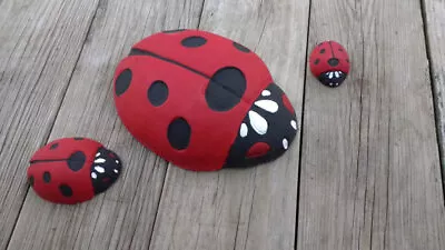 Concrete Ladybugs 3 Pc Mold Set Lady Bug Plastic Molds For Concrete • $29.95