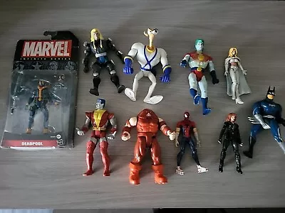 Retro Figures Toy Bundle Marvel X-men Toy Biz Spiderman Batman • £7.50