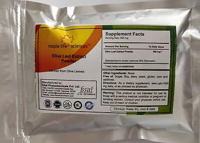 Olive Leaf Extract Powder 20% Oleuropein Antioxidant Improve Immune System • £6.76