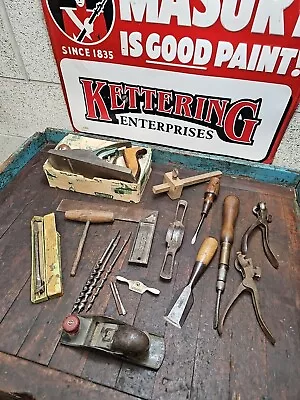 K12- Vintage Woodworking Tools & Parts- Stanley Chisel Craftsman Plane Etc • $23