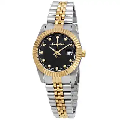 Mathey-Tissot Mathey III Quartz Crystal Black Dial Ladies Watch D810BN • $99.75