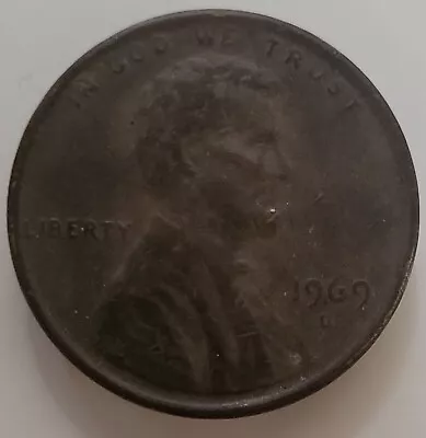 1969 D Floating-roof Penny No FG Initials On Reverse. • $6.50