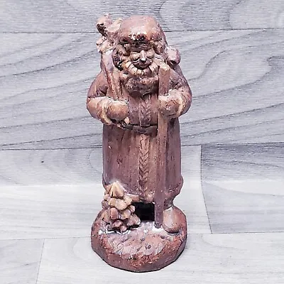 Vintage Christmas Santa Claus Figurine Saint Nicholaus Statue Display Carving • $12.99