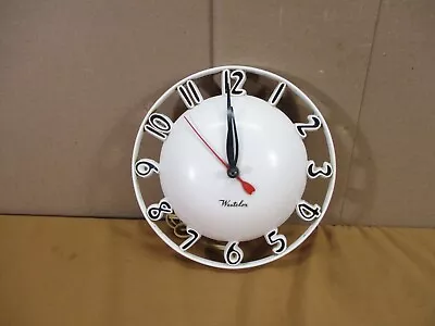 Vintage Mid-Century Westclox Atomic Melody Round Dome Wall MOON Clock WORKS WELL • $71.99