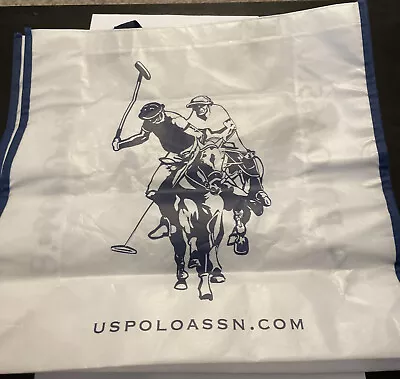 U.S.POLO ASSN PLASTIC TOTE/SHOPPING BAG POLO LOGO ON FRONT Free S/H • $10.44