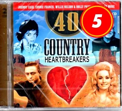 Country Heartbreakers NEW 2XCD 40 Vintage Hit Country And Western Songs • £5.45
