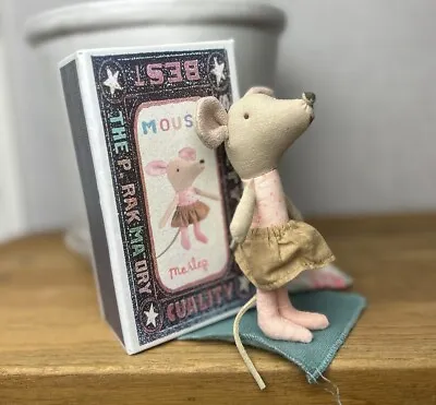 Maileg Mouse Big Sister In Box 2014 - Red Mouth - Painted Nose Maileg 16-4784-00 • £75