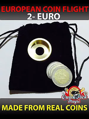 Magic Coin Flight - 2 Euro Coin In Flight - Two Euro Coin Flight Magic Trick • $16.56