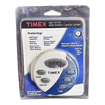 Timex Model 12/874 Electronic Lamp Timer 600 Watt Digital LCD Display NEW • $12.30