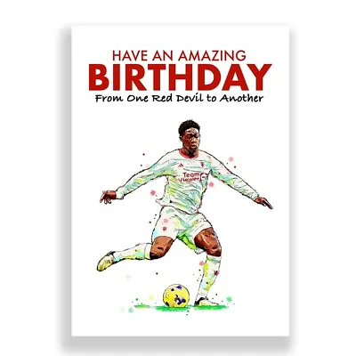 MANCHESTER UNITED BIRTHDAY CARD | Kobbie Mainoo Birthday Card • £3.95