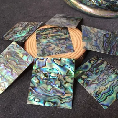 4X Natural Green/Blue Inlay Material Abalone Shell Blanks DIY Size 45x40mm • $25.14