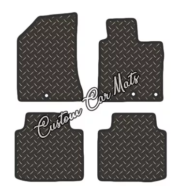 CUSTOM FIT HYUNDAI I40 (4 Piece) CAR FLOOR MATS IN RUBBER FROM 2012 TO 2019 • £23.99