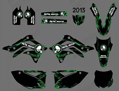 TEAM GRAPHICS BACKGROUNDS DECALS STICKER For KAWASAKI KX450F KXF450 2013-2015 D3 • $65.82