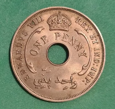 £9 • Buy 1936 Edward VIII British West Africa Penny Coin #197c