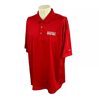 Nike Golf Men's New Mexico Basketball Logo Short Sleeve Red Polo Shirt XXL • $10.54