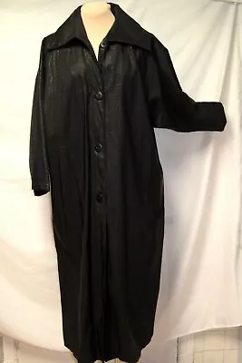 Maralyce Ferree Long Dolman Sleeve Black Raincoat/Windbreaker Nylon Jacquard-L • $49.97