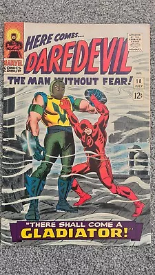 DAREDEVIL  #18 Key Issue 1966 -1st GLADIATOR AppHIGH GRADE Manufacturing Error • £35