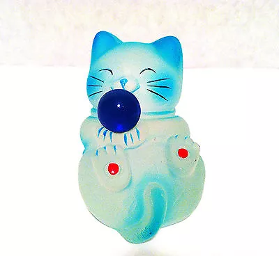 Chinese Fengshui  Lucky Cat Maneki Neko Figurine Cute Kitten In Sitting Position • $11.98