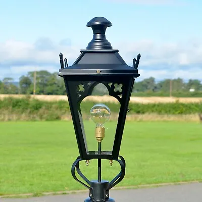 Medium 70cm Black Gothic Style Replacement Lamp Post Top - Ex-Display Lantern • £150