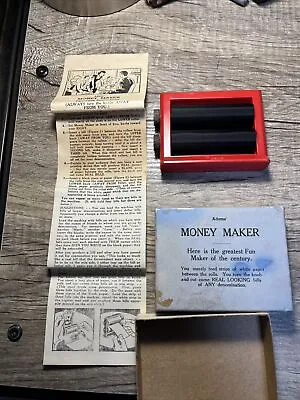 Vintage Adams MONEY MAKER Toy TRICK JOKE PRANK Money Printer W/ Instructions • $10