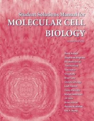 SOLUTIONS MANUAL FOR MOLECULAR CELL BIOLOGY By Harvey Lodish **Mint Condition** • $29.75