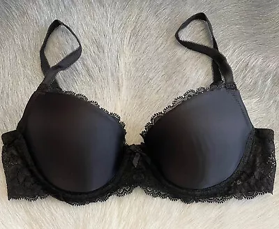 Victoria’s Secret Dream Angles Lined Demi Black Lace Bra 32C Sexy Lingerie Model • $23.67