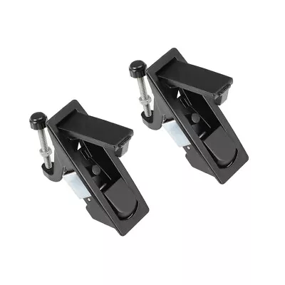 Electric Cabinet Panel Cam Lock Push Button Pop Up Door Lock KeylessBlack 2pcs • $17.64