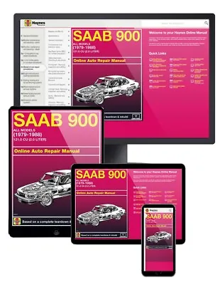 SAAB 900 Sedan & Turbo (79-88) Haynes Online Manual • $25.95