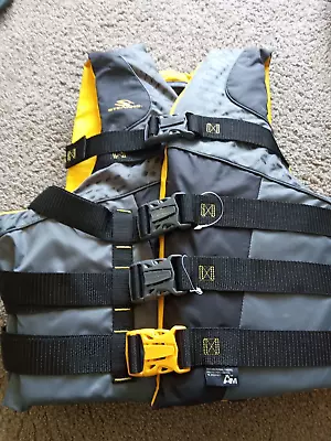 🚢Stearns Life Jacket Vest Adult Small/Med  Black &Yellow • $32