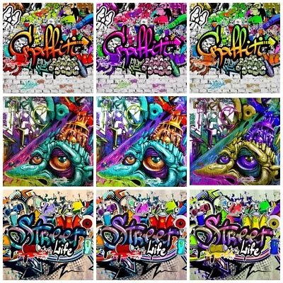 £36.99 • Buy GRAFFITI KIDS Photo Wallpaper Wall Mural Non-Woven/Self-Adhesive F-A-0348-a-b