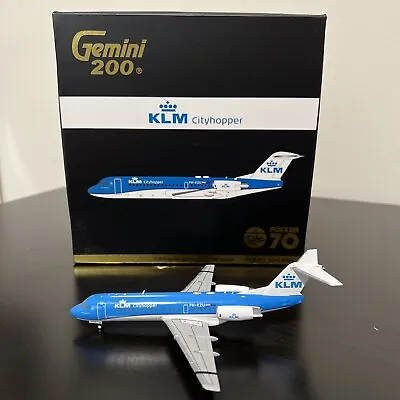  1:200 Gemini KLM Cityhopper Fokker F70 PH-KZU New Livery • $179