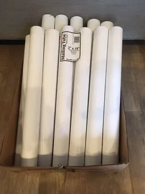 Set Of 12 The UPS Store 2  X 18  White Twist -n-Pull Mailing Tubes A Dozen • $39.99