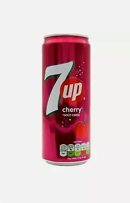 3 × 7 UP Cherry Flavour Soft Drink (330ML Each) Product Of EU (3 Cans For £5.99) • £5.99